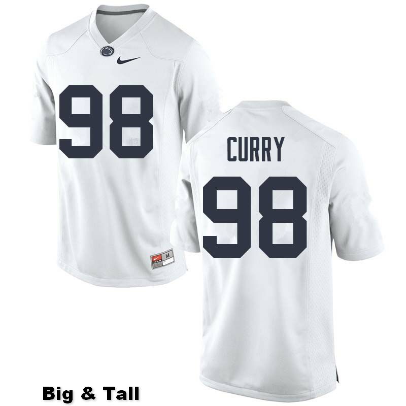 NCAA Nike Men's Penn State Nittany Lions Mike Curry #98 College Football Authentic Big & Tall White Stitched Jersey QSE0798FR